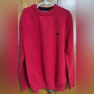 Chaps Knitted Long Sleeve Sweater Youth Boys Size L Red